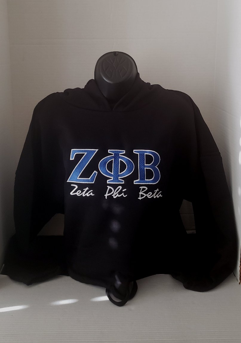 Zeta Phi Beta Hoodie Blk(Bold-drawsteing) – KLASSY GREEK EMBLEMS