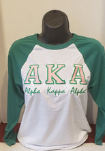 AKA Baseball Tee - Bold 2 (Green/White)