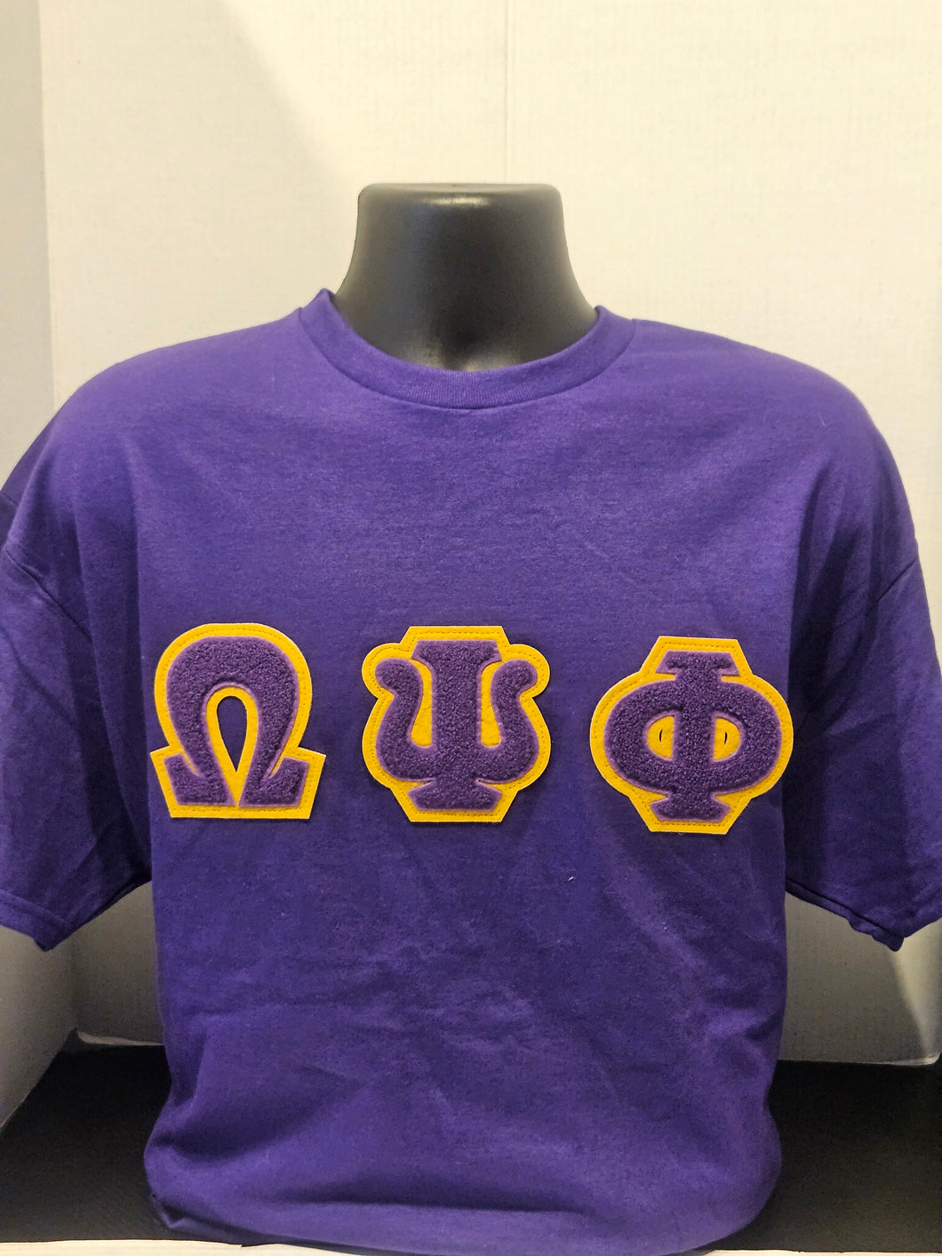 OMEGA PSI PHI PURPLE TEE(Chenille Letters)