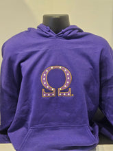 OMEGA PSI PHI PURPLE HOODIE(QUE Embroidered Letters)