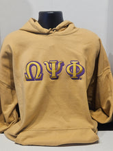 OMEGA PSI PHI OLD GOLD  HOODIE (3D Letters)