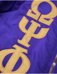 OMEGA PSI PHI BOMBER JACKET