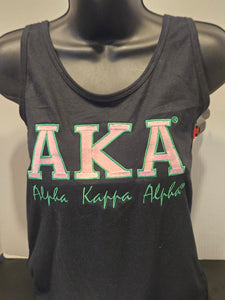 AKA (BOLD) Racer BackTank(BLACK)