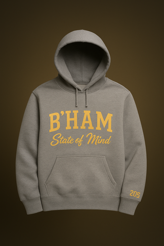 B'Ham State of Mind Hoodie(Grey/Gold)