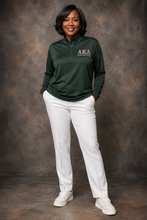 AKA 3/4 Zip Dri Fit Pullover - Bold (Green)