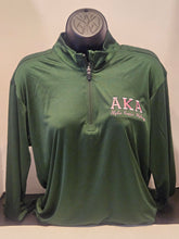 AKA 3/4 Zip Dri Fit Pullover - Bold (Green)