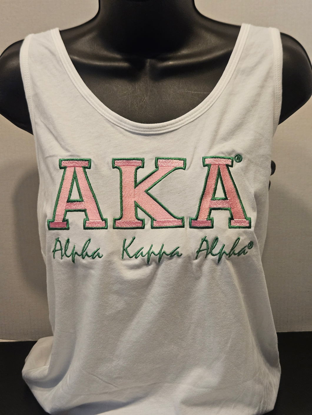 AKA (BOLD) Racer BackTank(WHITE)