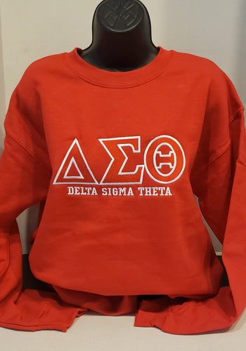 Delta Sigma Theta Bold Crewneck Sweatshirt(Red)