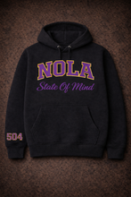NOLA "State Of Mind" Hoodie(Black/Purple)Unisex