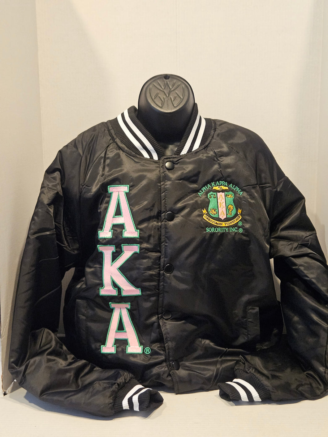 Alpha Kappa Alpha Bomber Jacket(Blk/Pink)Unisex