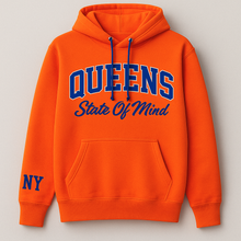 Queens "State Of Mind" Hoodie(Orange/Blue/White)Unisex