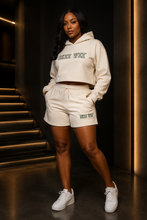 AKA Skee Wee Hoodie Short Set - Drawstring (White)