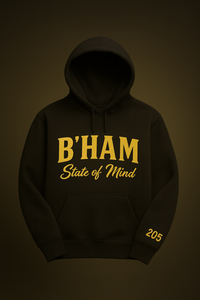 B'Ham "State Of Mind" Hoodie(Crimson/Gold)Unisex