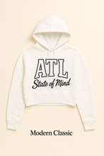 ATL"State Of Mind" Cropped Hoodie(Black)