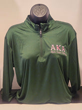 AKA (Bold)3/4 Zip Dri Fit Pullover( Black)