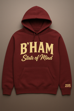 B'Ham "State Of Mind" Hoodie(Crimson/Gold)Unisex