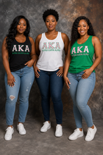 AKA Racer Back Tank - Bold 2 (Green/Pin)