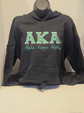 AKA Drawstring Hoodie - Bold Design (Black/Green)