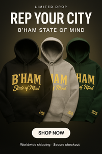 B'Ham State of Mind Hoodie(Grey/Gold)