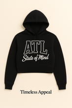 ATL"State Of Mind" Cropped Hoodie(Black)