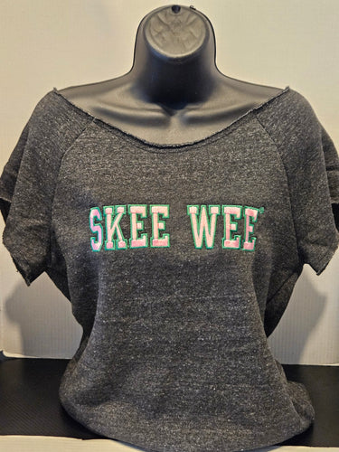AKA Skee Wee Off The Shoulder Sweatshirt(Shortsleeve)Blk
