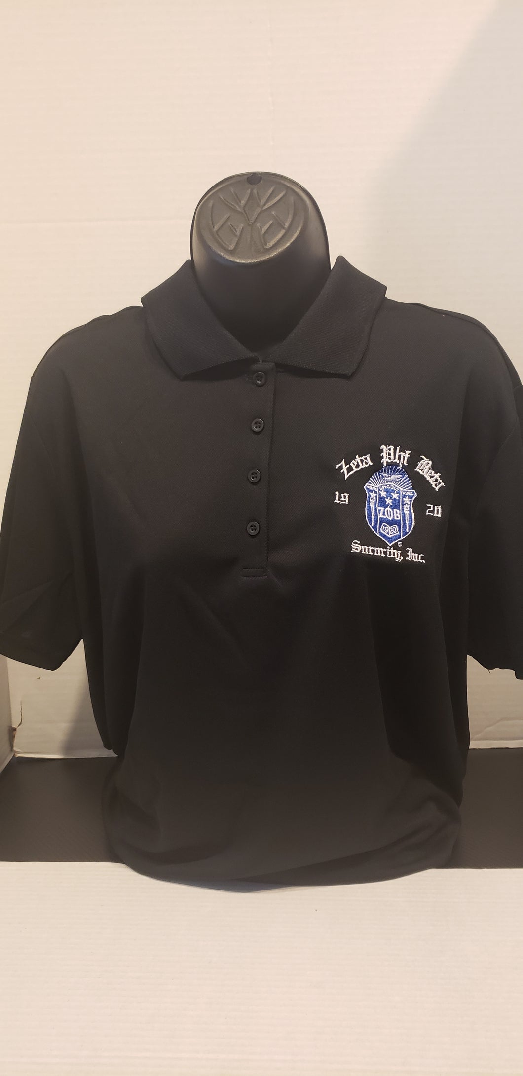 Zeta Phi Beta  POLO(Black) Shield