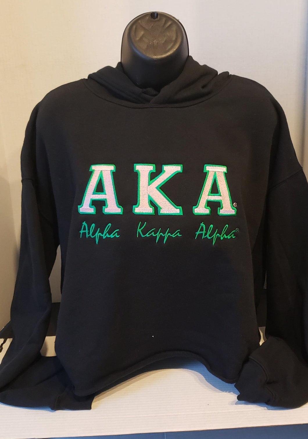 ALPHA KAPPA ALPHA Grey (BOLD CROPPED) Grey Sport Hoodie