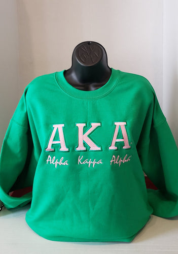 ALPHA KAPPA ALPHA CREWNECK SWEATSHIRT(Bold Green)