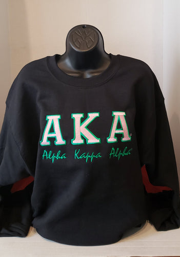 ALPHA KALPHA KAPPA ALPHA(Bold)CREWNECK SWEATSHIRT( Black)