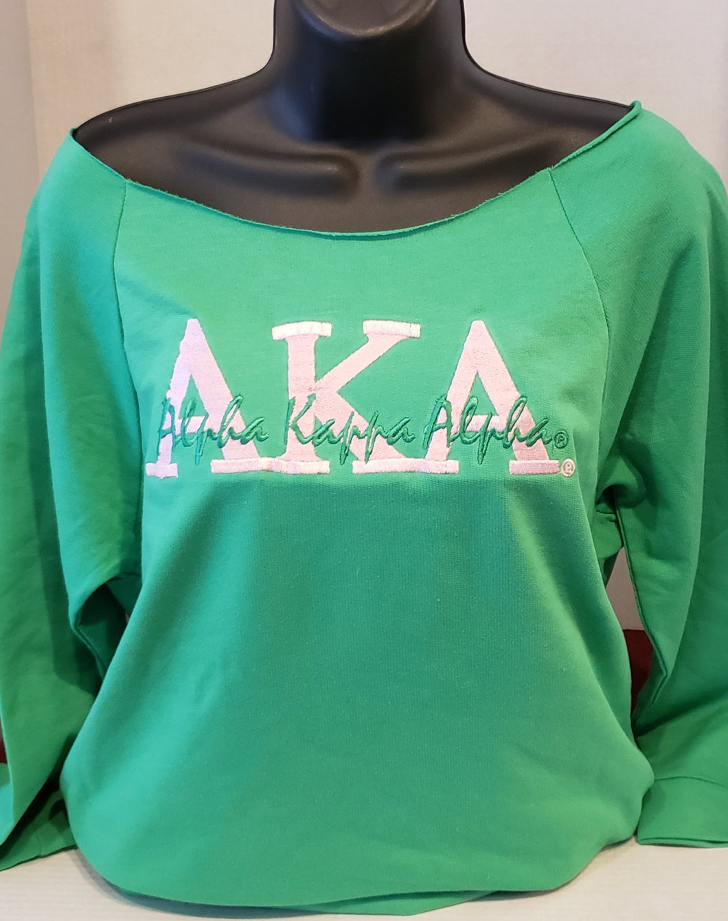 AKA 3/4 OFF THE SHOULDER SHIRT BOLD(Green)