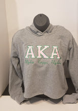 ALPHA KAPPA ALPHA Grey (BOLD CROPPED) Grey Sport Hoodie