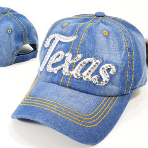 Texas Bling Denim Caps