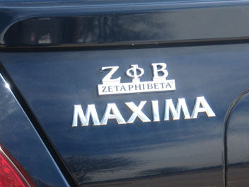 ZETA PHI BETA CHROME CAR EMBLEMS,ZETA CAR EMBLEMS,ZETA PHI BETA CHROME DECALS,ZETA DECALS, ZETA LICENSE PLATES,ZETA PHI BETA LICENSE PLATE